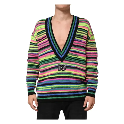 Knitwear > V-neck Knitwear - - Dolce & Gabbana - Modalova