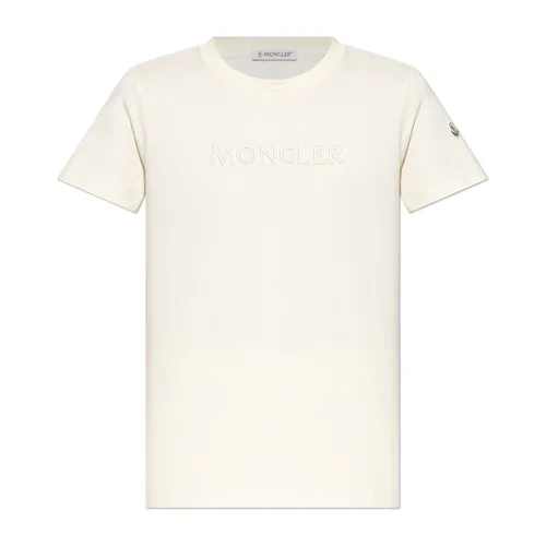 Moncler - Tops > T-Shirts - Beige - Moncler - Modalova