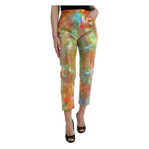 Trousers > Cropped Trousers - - Dolce & Gabbana - Modalova