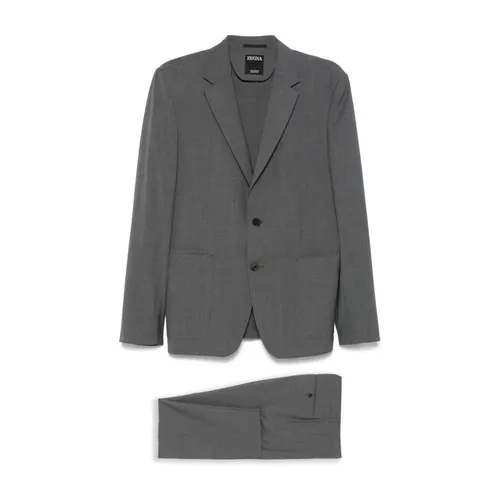 Suits > Suit Sets > Single Breasted Suits - - Zegna - Modalova