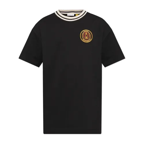 Moncler - Tops > T-Shirts - Black - Moncler - Modalova