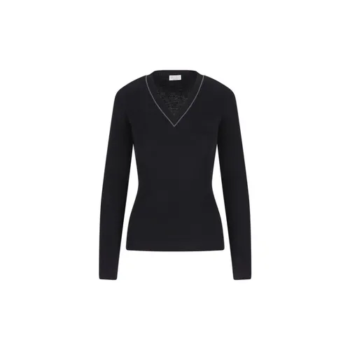 Knitwear > V-neck Knitwear - - Brunello Cucinelli - Modalova