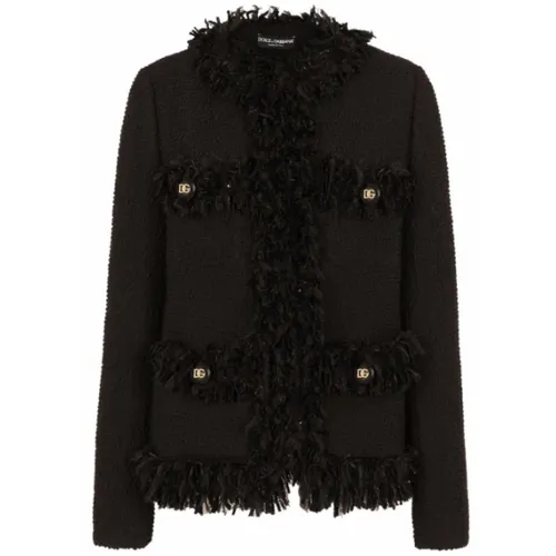 Jackets > Tweed Jackets - - Dolce & Gabbana - Modalova
