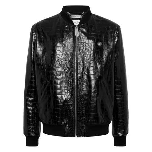 Jackets > Leather Jackets - - Philipp Plein - Modalova