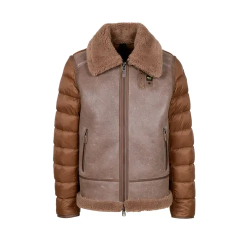 Jackets > Leather Jackets - - Blauer - Modalova