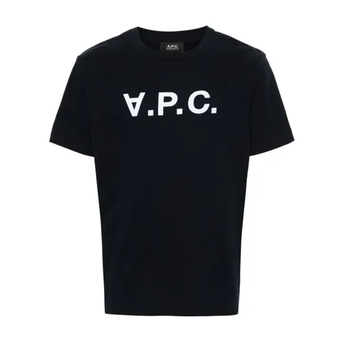 A.p.c. - Tops > T-Shirts - Blue - A.p.c. - Modalova