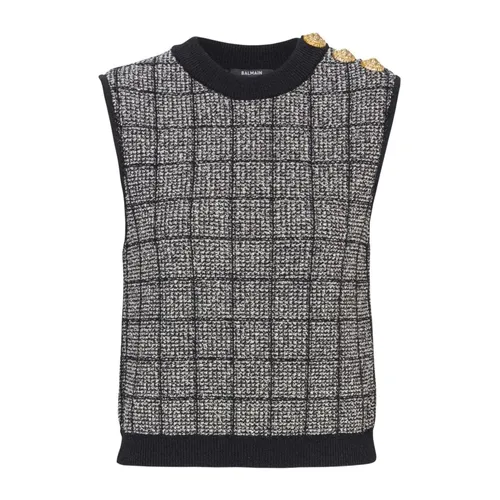 Knitwear > Sleeveless Knitwear - - Balmain - Modalova