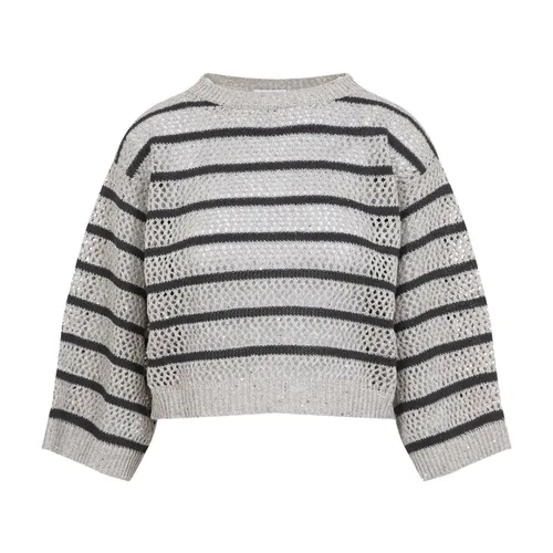 Knitwear > Round-neck Knitwear - - Brunello Cucinelli - Modalova