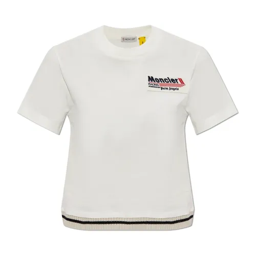 Moncler - Tops > T-Shirts - Beige - Moncler - Modalova