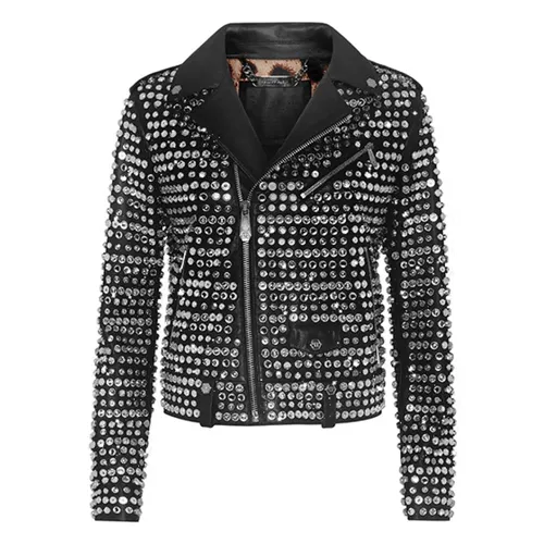 Jackets > Leather Jackets - - Philipp Plein - Modalova