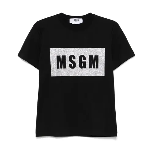 Msgm - Tops > T-Shirts - Black - Msgm - Modalova