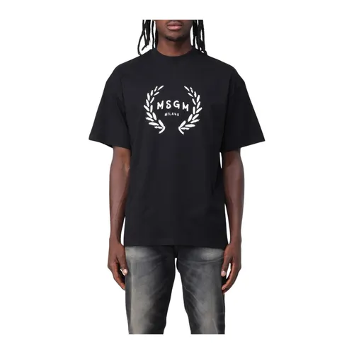 Msgm - Tops > T-Shirts - Black - Msgm - Modalova