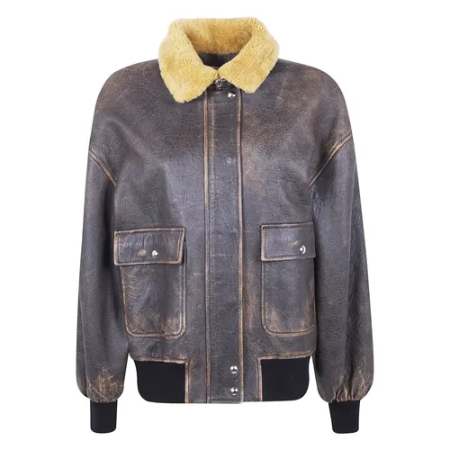 Jackets > Leather Jackets - - Khaite - Modalova