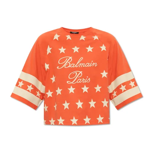 Balmain - Tops > T-Shirts - Red - Balmain - Modalova