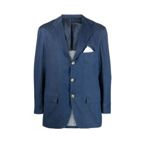 Kiton - Jackets > Blazers - Blue - Kiton - Modalova