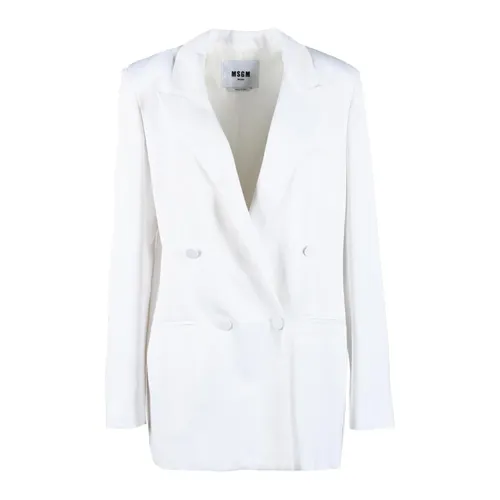 Msgm - Jackets > Blazers - White - Msgm - Modalova