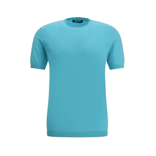 Moorer - Tops > T-Shirts - Blue - Moorer - Modalova