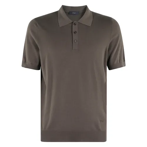 Fay - Tops > Polo Shirts - Brown - Fay - Modalova