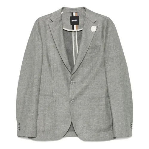 Hugo - Jackets > Blazers - Green - Hugo - Modalova