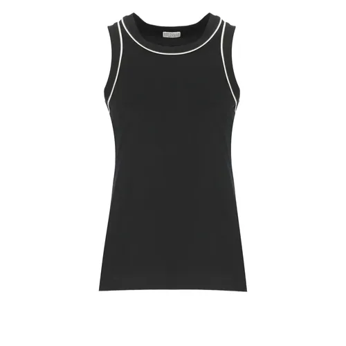 Tops > Sleeveless Tops - - Brunello Cucinelli - Modalova