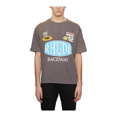 Rhude - Tops > T-Shirts - Gray - Rhude - Modalova