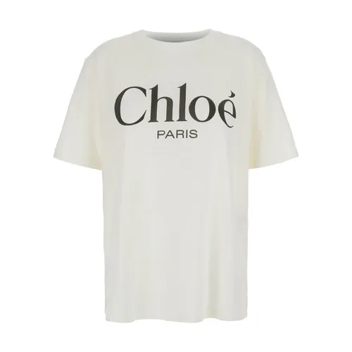 Chloé - Tops > T-Shirts - White - Chloé - Modalova