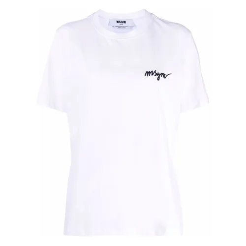 Msgm - Tops > T-Shirts - White - Msgm - Modalova