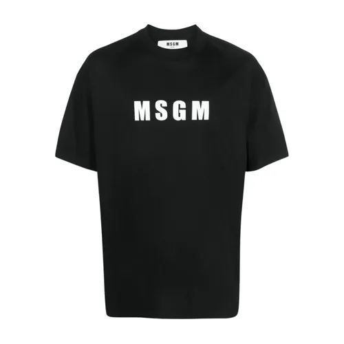 Msgm - Tops > T-Shirts - Black - Msgm - Modalova
