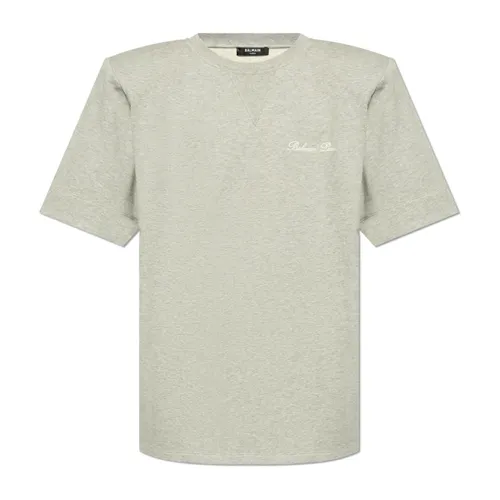 Balmain - Tops > T-Shirts - Gray - Balmain - Modalova