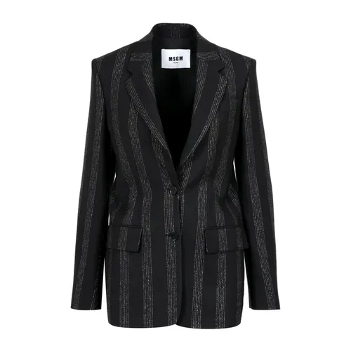 Msgm - Jackets > Blazers - Black - Msgm - Modalova