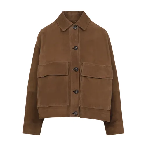 Jackets > Leather Jackets - - Brunello Cucinelli - Modalova