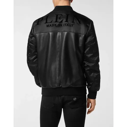 Jackets > Leather Jackets - - Philipp Plein - Modalova