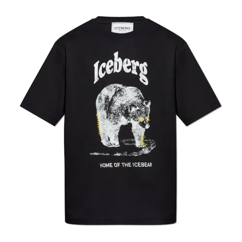 Iceberg - Tops > T-Shirts - Black - Iceberg - Modalova