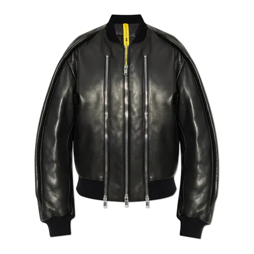 Jackets > Leather Jackets - - Moncler - Modalova