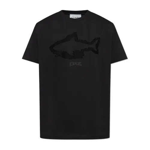 Iceberg - Tops > T-Shirts - Black - Iceberg - Modalova