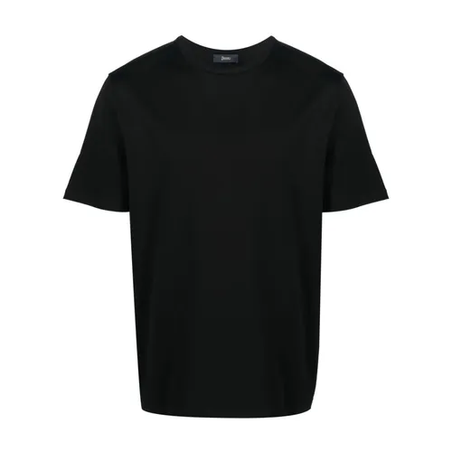 Herno - Tops > T-Shirts - Black - Herno - Modalova