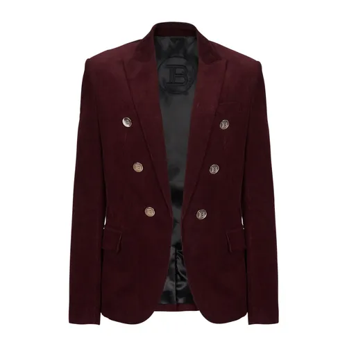 Balmain - Jackets > Blazers - Red - Balmain - Modalova
