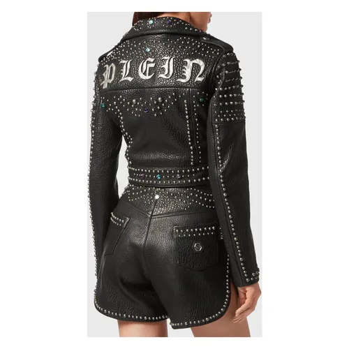 Jackets > Leather Jackets - - Philipp Plein - Modalova