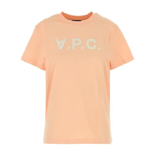 A.p.c. - Tops > T-Shirts - Orange - A.p.c. - Modalova