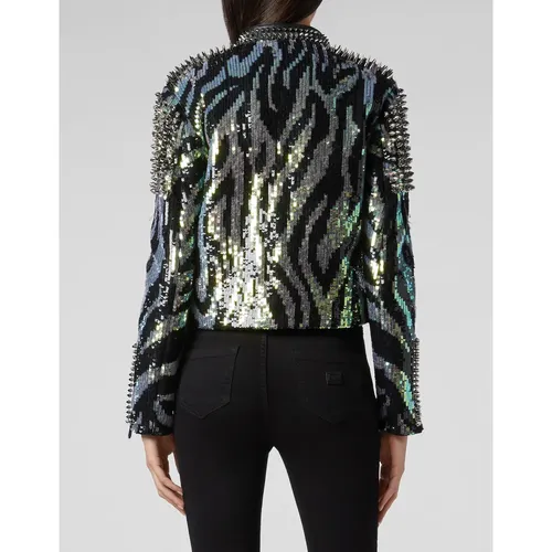 Jackets > Leather Jackets - - Philipp Plein - Modalova