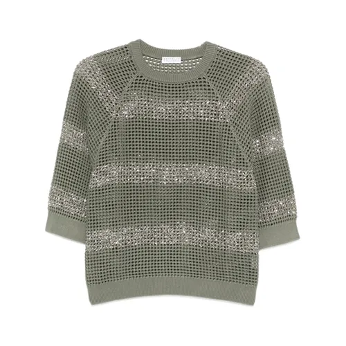 Knitwear > Round-neck Knitwear - - Brunello Cucinelli - Modalova