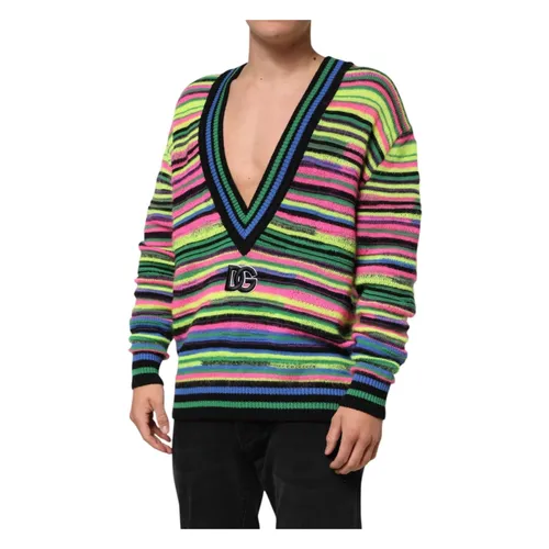 Knitwear > V-neck Knitwear - - Dolce & Gabbana - Modalova