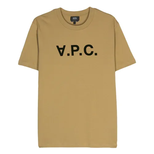 A.p.c. - Tops > T-Shirts - Beige - A.p.c. - Modalova