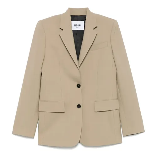 Msgm - Jackets > Blazers - Beige - Msgm - Modalova