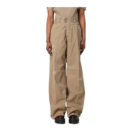 Trousers > Wide Trousers - - Dsquared2 - Modalova