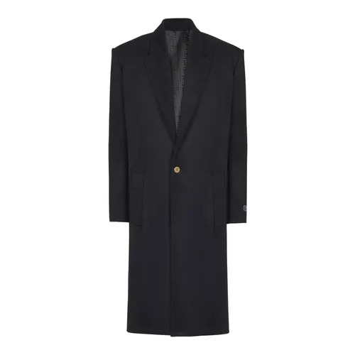Coats > Single-Breasted Coats - - Balmain - Modalova