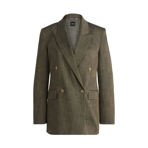 Hugo - Jackets > Blazers - Green - Hugo - Modalova