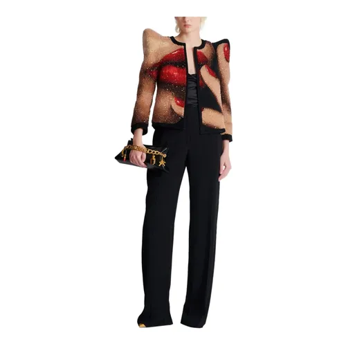 Trousers > Straight Trousers - - Balmain - Modalova