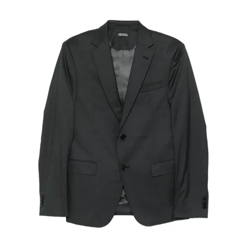 Zegna - Jackets > Blazers - Gray - Zegna - Modalova
