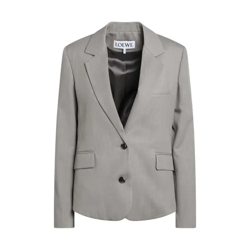 Loewe - Jackets > Blazers - Gray - Loewe - Modalova